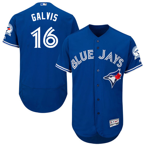 Toronto Blue Jays #16 Freddy Galvis Blue Flexbase Authentic Collection Stitched Jersey Men's
