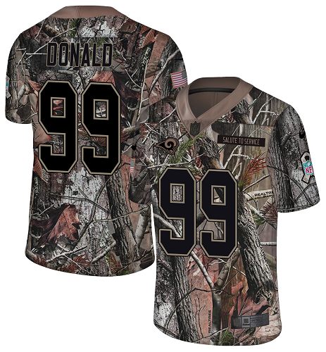 Rams #99 Aaron Donald Camo Men's Stitched Limited Rush Realtree Jersey