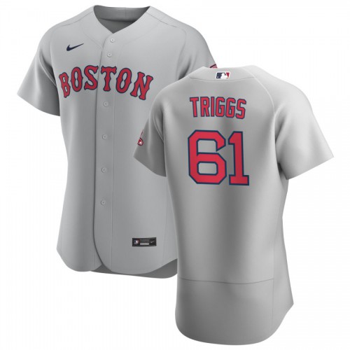 Boston Boston Red Sox #61 Andrew Triggs Men's Gray Road 2020 Authentic Team Jersey Men's