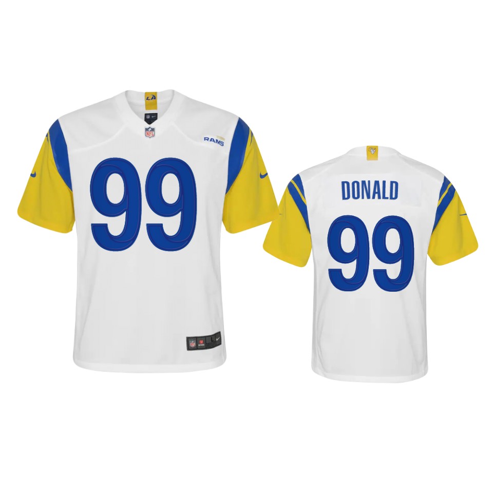 Los Angeles Rams #99 Aaron Donald Youth Alternate Game Jersey - White