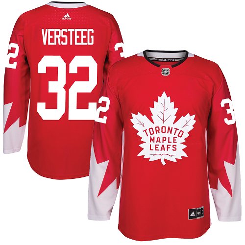 Adidas Maple Toronto Maple Leafs #32 Kris Versteeg Red Team Canada Authentic Stitched Jersey Men's