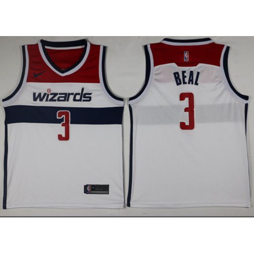 Washington Wizards #3 Bradley Beal White Association Edition Swingman Jersey Mens