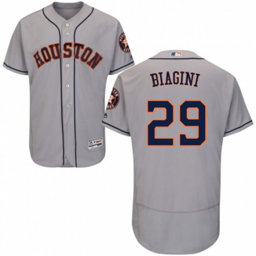 Houston Astros #29 Joe Biagini Grey Flexbase Authentic Collection Stitched Jersey Men's