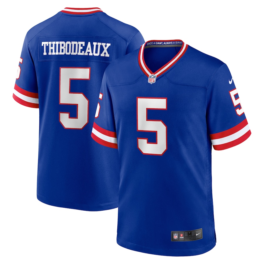 New York Giants #5 Kayvon Thibodeaux Royal Men's Classic Retired Player Game Jersey