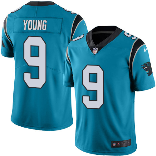 Panthers #9 Bryce Young Blue Alternate Youth Stitched Vapor Untouchable Limited Jersey