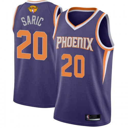 Phoenix Suns #20 Dario Saric Mens 2021 Finals Bound Swingman Icon Edition Jersey Purple Mens