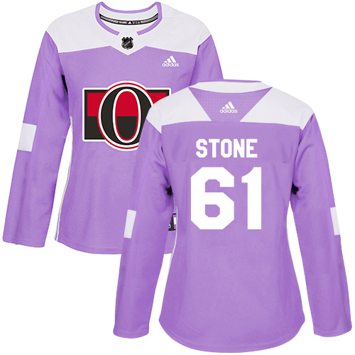 Adidas Ottawa Senators #61 Mark Stone Purple Authentic Fights Cancer Women's Stitched Jersey Womens