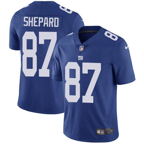 New York Giants #87 Sterling Shepard Royal Blue Team Color Youth Stitched Vapor Untouchable Limited Jersey Youth