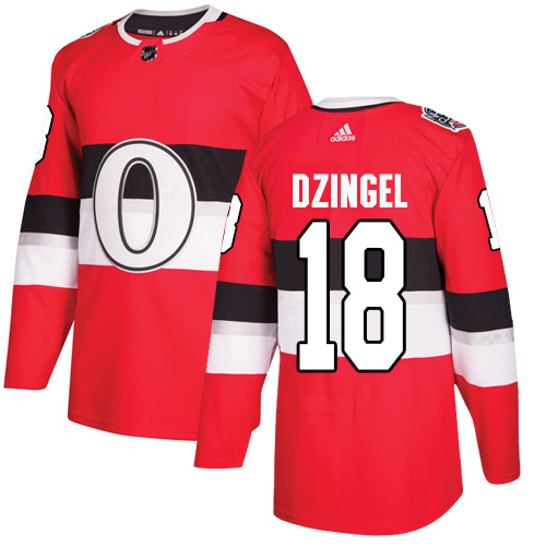 Adidas Ottawa Senators #18 Ryan Dzingel Red Authentic 2017 100 Classic Stitched Youth Jersey Youth
