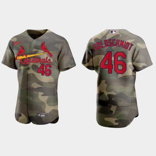 St.Louis St.Louis Cardinals #46 Paul Goldschmidt Men's 2021 Armed Forces Day Authentic Jersey -Camo Men's