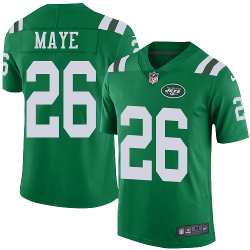 New York Jets #26 Marcus Maye Green Youth Stitched Limited Rush Jersey Youth