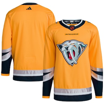 Nashville Predators Blank Men's Adidas Reverse Retro 2.0 Authentic Player Jersey - Gold