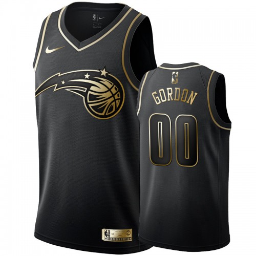 Orlando Magic #00 Aaron Gordon Mens Black Golden Edition Swingman Jersey Mens