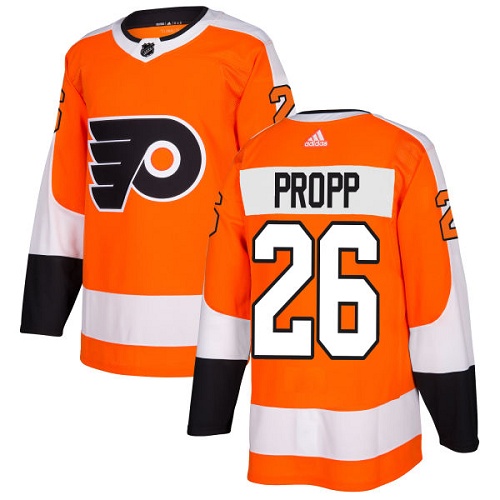 Adidas Philadelphia Flyers #26 Brian Propp Orange Home Authentic Stitched Jersey Men's