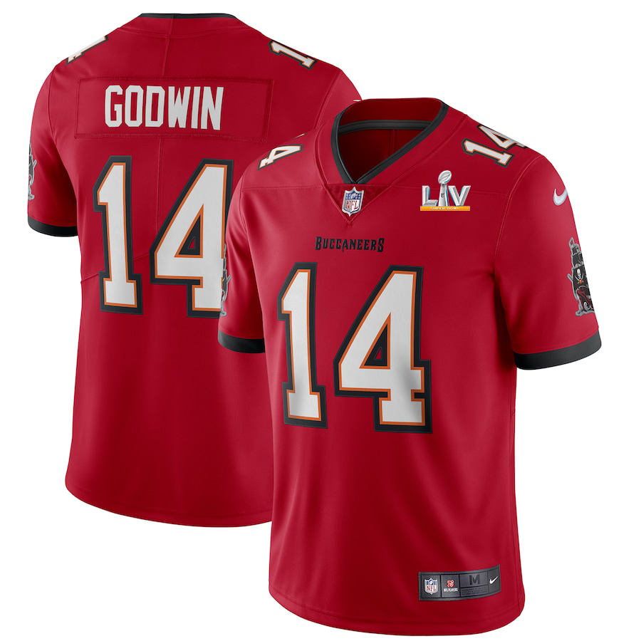 Tampa Bay Buccaneers #14 Chris Godwin Youth Super Bowl LV Bound Red Vapor Limited Jersey