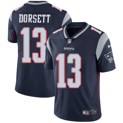 New England Patriots #13 Phillip Dorsett Navy Blue Team Color Men's Stitched Vapor Untouchable Limited Jersey Men's