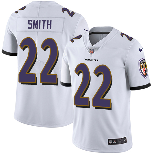 Baltimore Ravens #22 Jimmy Smith White Men's Stitched Vapor Untouchable Limited Jersey Men's