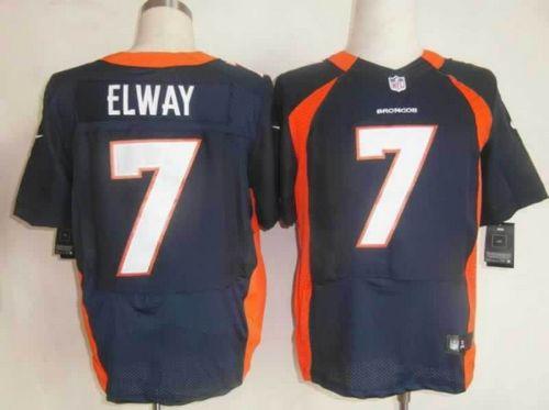 Broncos #7 John Elway Navy Blue Alternate Men's Stitched Elite Jersey