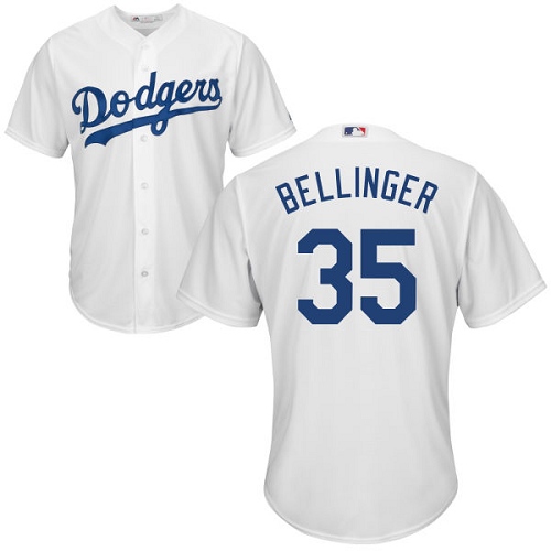 Los Angeles Dodgers #35 Cody Bellinger White Cool Base Stitched Youth Jersey Youth