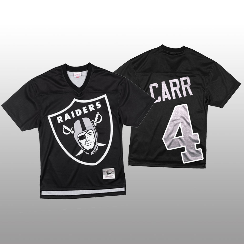 Las Vegas Raiders #4 Derek Carr Black Men's Mitchell & Nell Big Face Fashion Limited Jersey