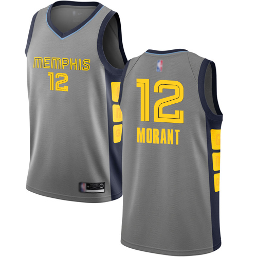 Memphis Grizzlies #12 Ja Morant Gray Youth Swingman City Edition 2018/19 Jersey Youth