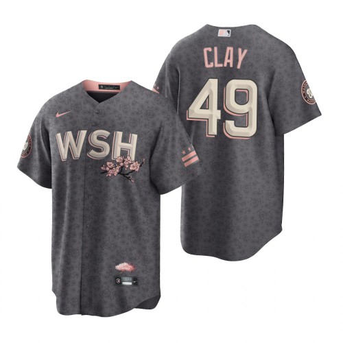 Washington Washington Nationals #49 Sam Clay Men's Gray Game 2022 City Connect Replica Jersey Men's