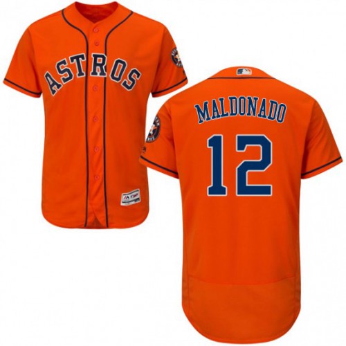Houston Astros #12 Martin Maldonado Orange Flexbase Authentic Collection Stitched Jersey Men's