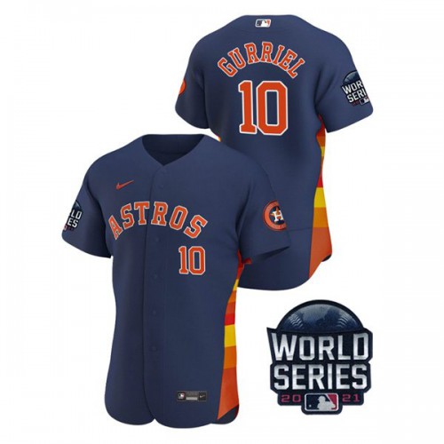 Houston Houston Astros #10 Yuli Gurriel Men's 150th Anniversary 2021 World Series Authentic Jersey - Navy Men's