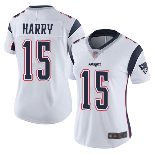 New England Patriots #15 N'Keal Harry White Women's Stitched Vapor Untouchable Limited Jersey Womens