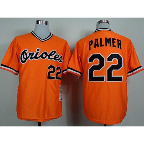Mitchell And Ness 1982 Baltimore Orioles #22 Jim Palmer Orange Throwback Stitched Jersey Men's
