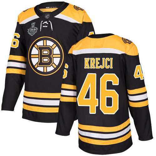 Adidas Boston Bruins #46 David Krejci Black Home Authentic Stanley Cup Final Bound Youth Stitched Jersey Youth