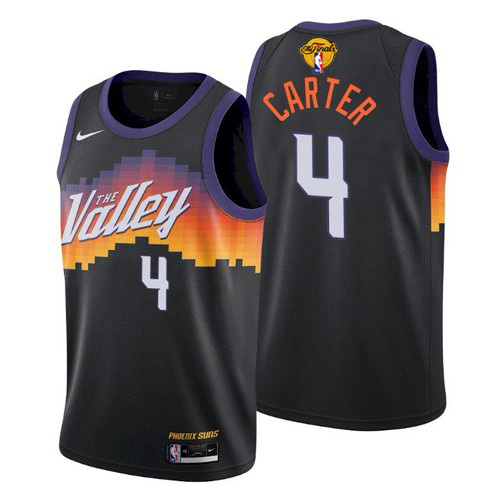 Phoenix Suns #4 Jevon Carter Mens 2021 Finals Bound City Edition Jersey Black Mens