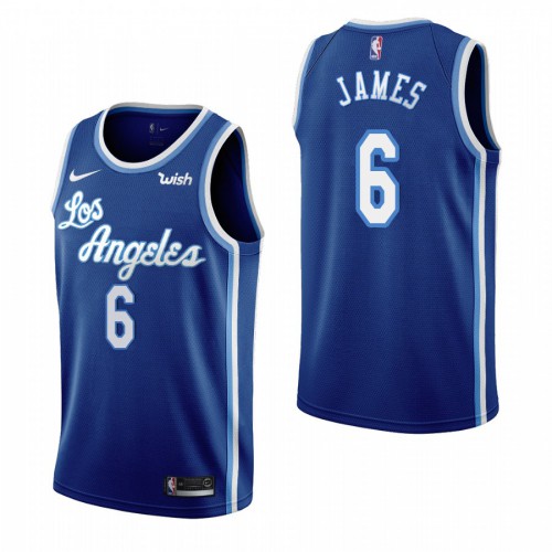 Los Angeles Los Angeles Lakers #6 Lebron James Blue 2019-20 Classic Edition Stitched Womens Jersey Womens