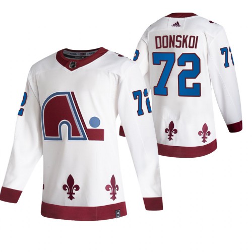 Colorado Colorado Avalanche #72 Joonas Donskoi White Men's Adidas 2020-21 Reverse Retro Alternate Jersey Men's