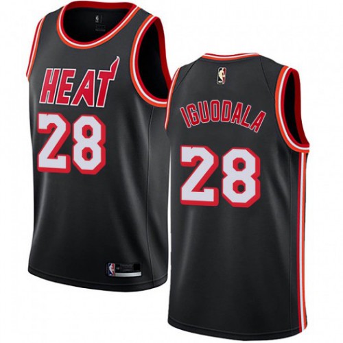 Miami Heat #28 Andre Iguodala Black Swingman Hardwood Classics Jersey Mens