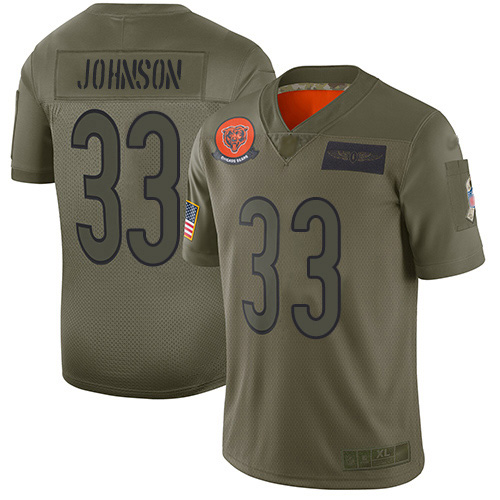 Chicago Bears #33 Jaylon Johnson Camo Men's Stitched Limited 2019 Salute To Service Jersey Men's