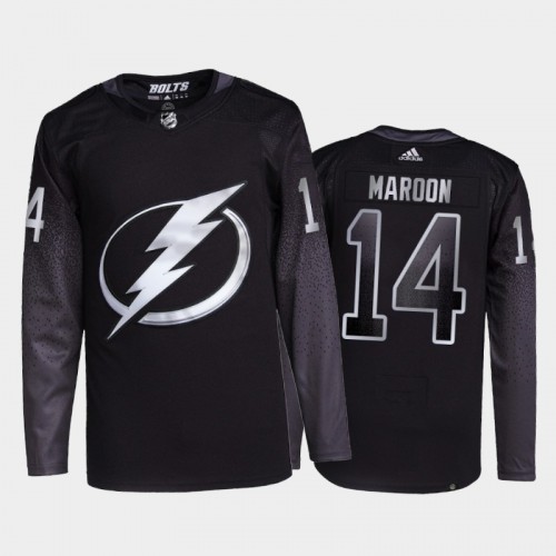 Adidas Tampa Bay Lightning #14 Patrick Maroon Men's 2021-22 Alternate Authentic Jersey - Black Men's