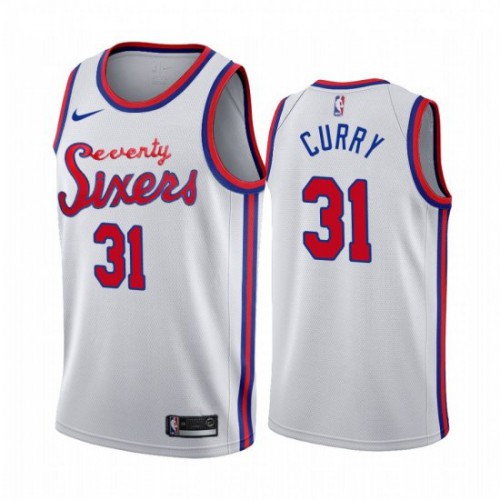 Philadelphia 76ers #31 Seth Curry 2019-20 Unveil Classic Edition White Stitched Jersey Mens