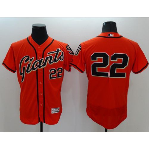 San Francisco Giants #22 Will Clark Orange Flexbase Authentic Collection Stitched Jersey Men's