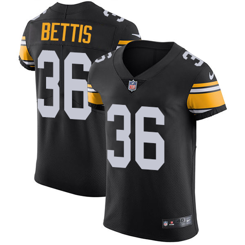 Steelers #36 Jerome Bettis Black Alternate Men's Stitched Vapor Untouchable Elite Jersey