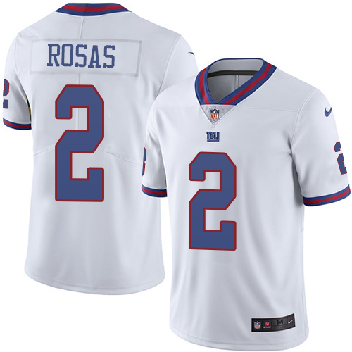 New York Giants #2 Aldrick Rosas White Youth Stitched Limited Rush Jersey Youth