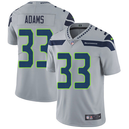 Seahawks #33 Jamal Adams Grey Alternate Youth Stitched Vapor Untouchable Limited Jersey