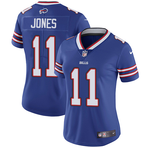 Buffalo Bills #11 Zay Jones Royal Blue Team Color Women's Stitched Vapor Untouchable Limited Jersey Womens