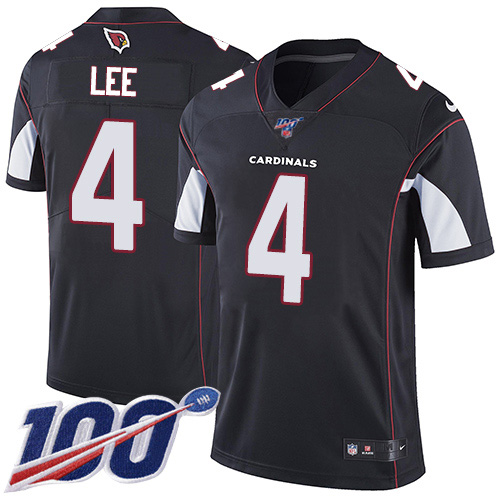 Arizona Cardinals #4 Andy Lee Black Alternate Men's Stitched 100th Season Vapor Limited Jersey Men's