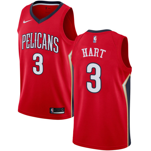 New Orleans Pelicans #3 Josh Hart Red Swingman Statement Edition Jersey Mens
