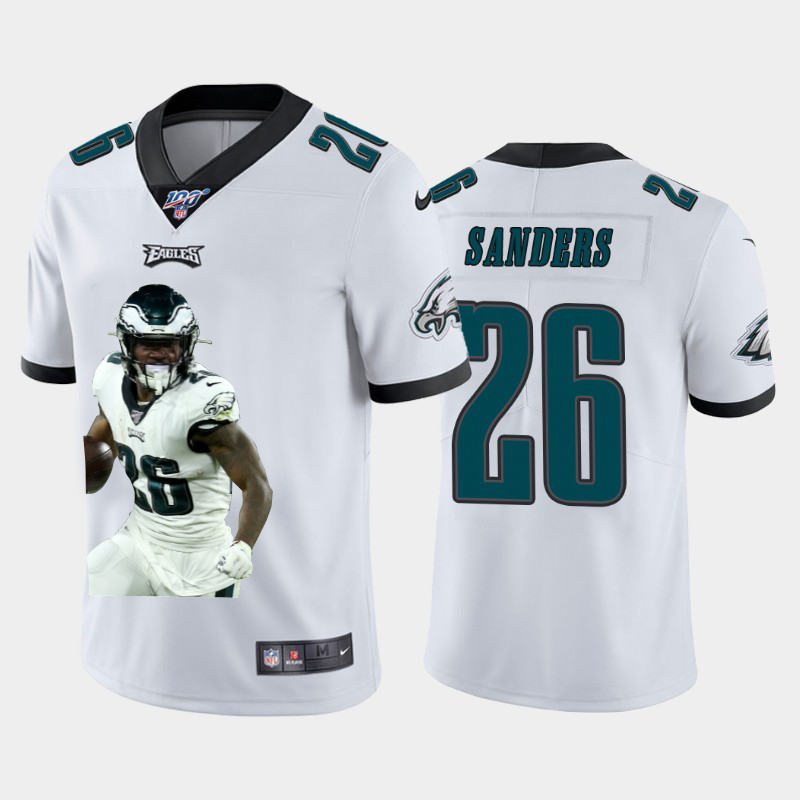 Philadelphia Eagles #26 Miles Sanders Team Hero 2 Vapor Limited 100 Jersey White