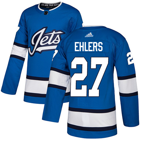 Adidas Winnipeg Jets #27 Nikolaj Ehlers Blue Alternate Authentic Stitched Youth Jersey Youth