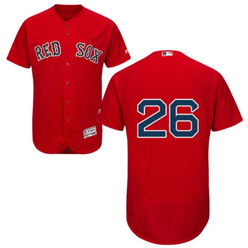 Boston Red Sox #26 Wade Boggs Red Flexbase Authentic Collection Stitched Jersey Men's