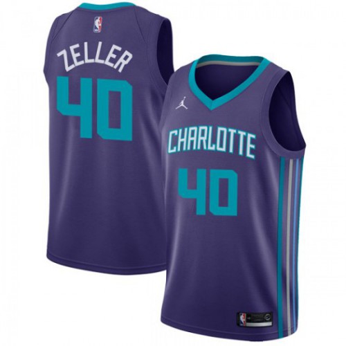 Charlotte Hornets #40 Cody Zeller Purple Youth Jordan Swingman Statement Edition Jersey Youth