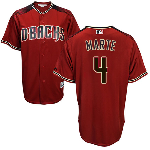 Arizona Diamondbacks #4 Ketel Marte Sedona Red Alternate Women's Stitched Jersey Womens